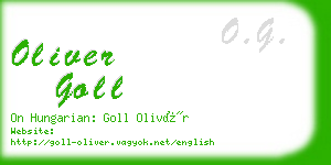 oliver goll business card